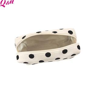 Bolsa de almacenamiento superior transparente con forro de PVC bolsa de cosméticos de lona de algodón y bolsa de cuero con cremallera - Product Image 6