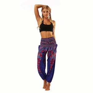 Pantalons de yoga pour femmes imprimés numériquement en gros, pantalons de yoga Harem indiens amples en vrac - Product Image 6