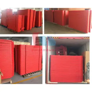 Plastic Crowd Control Road Crowd Control Concert Events Plastic Traffic Barrier Red Safety Fence Barricade With Rubber Feet