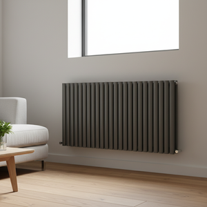 Radiadores de Acero de Doble Óvalo, Estilo Moderno, Color Antracita, de Montaje en Pared, Ahorro de Energía, para Sistema de Calefacción del Hogar - Product Image 1