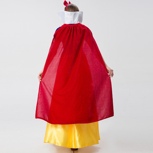 Disfraz de Blancanieves para mujer adulta, falda larga de tela 50%, disfraz de princesa de manga corta de lujo para Halloween - Product Image 3