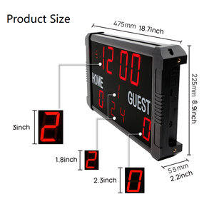 Contador de puntuación de pantalla Digital de 11 dígitos de alta calidad, marcador LED portátil para multideportes, marcador electrónico de baloncesto - Product Image 1