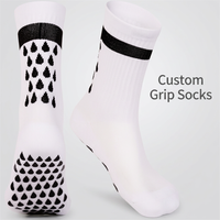 Chaussettes de football professionnelles personnalisées en gros pour enfants - Mélange respirant de nylon et de coton, antidérapantes, confort élite, 6 tailles