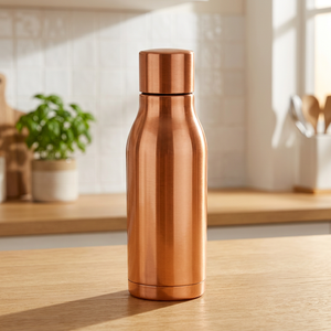 Botella Térmica de Cobre, Diseño Minimalista, Botella de Agua Portátil para Viajes - Product Image 3