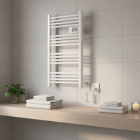 Calentador de Toallas Eléctrico de Pared, de Acero con Recubrimiento en Polvo, con 4+ Barras para Baño