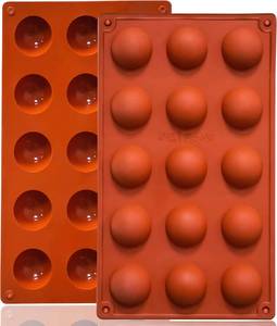 L'usine MUYULINS peut personnaliser des moules hémisphériques à 15 cavités, des moules à chocolat en silicone antiadhésifs LFGB et sans BPA. - Product Image 1