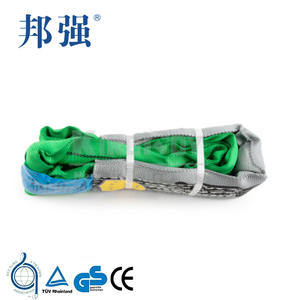 Eslinga de elevación de cincha Bangqiang de poliéster de 8 mm, con ojo plano, 4 capas, para uso industrial en grúas, estándar. - Product Image 5