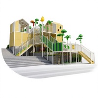 Tour de glisse sur le thème de la forêt pour enfants, équipement d'aventure en forme de cabane dans les arbres, projet de fabrication sur mesure