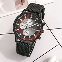 Montre à quartz lumineuse de luxe pour hommes Mouvement SEIKO 20mm Tissu 42mm Cadran Verre Style tendance pour étudiants Option client