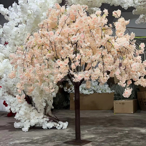 Centre de table de mariage décor faux Sakura 1.8m laissant tomber petits arbres artificiels blanc fleur de cerisier arbre de fleur pour l'intérieur - Product Image 5