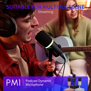 Microphone Double XLR/USB FEELWORLD PM1 Vente en Gros Usine LOGO Personnalisé OEM pour <span class=keywords><strong>Streaming</strong></span> en Direct Enregistrement YouTube Gaming - Product Image 5