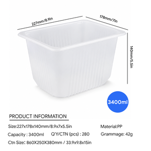 Barquette jetable personnalisée en plastique PP de qualité alimentaire pour viande fraîche et pain de supermarché - Product Image 2