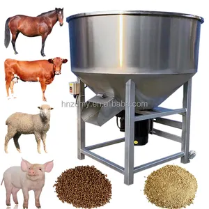 Forage fodder mixer pellet feed process line livestock poultry feed machine pellet mixer mill machine poultry grain grinder