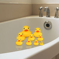 Cadeau promotionnel 2026 Jouet flottant pour piscine de bain pour bébé Canard en caoutchouc de silicone miniature coloré et sûr
