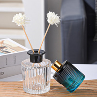 Nouvelles Bouteilles Diffuseurs en Verre en Forme de Cône, Bâtonnets Diffuseurs, Pulvérisateur à Pompe, Désodorisant Transparent Haute Qualité, Décoration Maison 200ml Carton