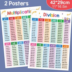 Affiches éducatives de calcul pour enfants, format A3 extra large, tableau de multiplication et de <span class=keywords><strong>division</strong></span>, outils d'apprentissage des mathématiques, lot de 2 affiches - Product Image 6