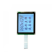 Panneau LCD à matrice de points graphique 160x128 avec contrôleur T6963, modèle WG160128B, entrée 3/5V, température de fonctionnement de -20°C à +70°C