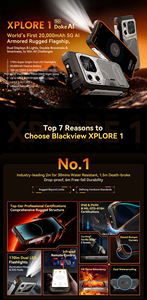 Téléphone portable extérieur Blackview <span class=keywords><strong>XPLORE</strong></span> 1, smartphone robuste étanche 5G - Product Image 2