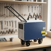 Nettoyeur de rouille au laser à fibre pulsée mini portable, type chariot, machine de nettoyage au laser pour le détartrage des pièces automobiles