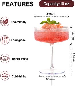 Copo de Diamante Criativo para Coquetéis e Vinhos, Ideal para Sorvete, Mousse e Sobremesas, Transparente - Product Image 5