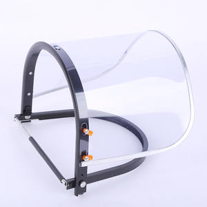 Visiera Protettiva Trasparente Anti-Schizzi Stile Cappello, Maschera Facciale Resistente alle Alte Temperature <span class=keywords><strong>in</strong></span> PC con Bordo <span class=keywords><strong>in</strong></span> Metallo Alluminio - Product Image 4