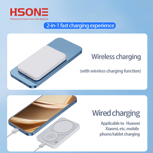 Cargador Inalámbrico Rápido Ultrafino 2 en 1, Banco de Energía Magnético de Bolsillo de 5000 mAh con Soporte, Micro USB, Pantalla LED para S22 Smart - Product Image 6