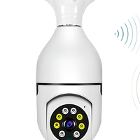 Nouvelle caméra de sécurité intérieure WiFi IP en forme d'ampoule, communication bidirectionnelle, détection de mouvement, CMOS, carte mémoire, caméra de surveillance domestique, vente en gros
