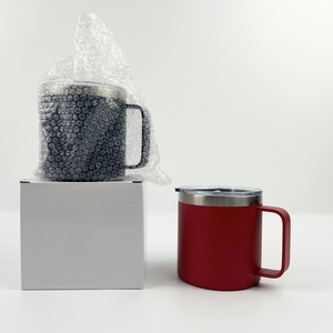 Wholesale 12/14oz Custom Insulated Coffee Mug 304 Stainless Steel <b>Double</b> <b>Wall</b> Thermos Travel Vacuum Tumbler Handle Customized - Product Image 4