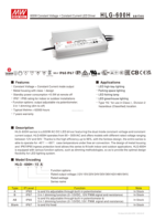 Alimentation LED Mean Well HLG-600H-12 12V 600W à tension et courant constants IP67 AD DC