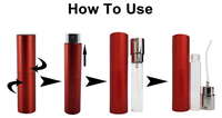 Flacon pulvérisateur de parfum en aluminium, 1 pièce, bouteille d'atomiseur, look tendance réutilisable, 8ml, 10ml, 15ml, 20ml
