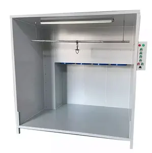 Manual Electrostatic Powder Coating Spray Paint Booth Powder Recovery Recycling Device Cartridge Filter Metal Coating Machine