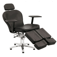 Fauteuil de pédicure hydraulique avec fonction de massage, équipement professionnel de spa pour les pieds, siège inclinable de salon de beauté avec repose-pieds