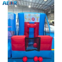 Permainan Karnaval Interaktif Tiup PVC Laris Grosir 4-in-1 Wahana Karnaval