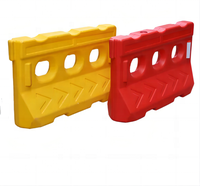 Barreras de carretera llenas de agua protección de tráfico de seguridad de plástico soplado rojo amarillo Precio de Venta caliente de alta calidad