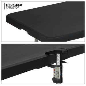 Heavy Duty 8ft 240cm Black 6 Foot HDPE Rectangular Center Foldable Laptop Party <b>Plastic</b> <b>Folding</b> <b>Tables</b> Wholesale - Product Image 3