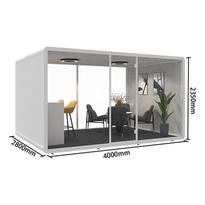Cabine insonorisée colorée de la série Business pour la préparation aux entretiens d'embauche, la révision de CV et les discussions - Product Image 1