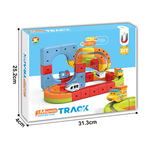 Pista Magnética de Rieles para Armar, 32 Piezas, Educativa, de Plástico, Cubo Mágico 3D, Pista de Autos - Product Image 2