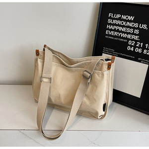 Bolso de mensajero diario de lona para mujer, sencillo y versátil, estilo coreano, clásico, de gran capacidad, cartero, <span class=keywords><strong>trabajo</strong></span>, ocio, bolso de hombro - Product Image 4