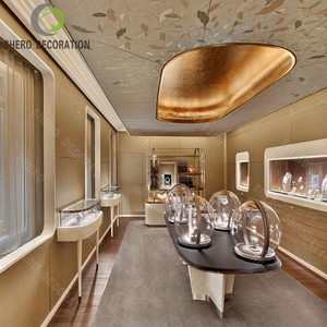 Vitrine de présentation en verre sur mesure pour bijoux de luxe, colliers et boucles d'oreilles, pour kiosque de bijouterie - Product Image 1