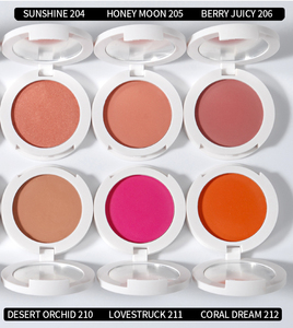 แป้งบลัชออนอัดเม็ดสีสูงแบบวีแกนน่ารักไม่ติดทนนานติดฉลากส่วนตัว12ชิ้น - Product Image 4