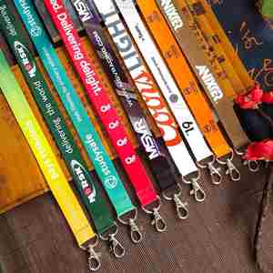 Hot Selling Custom Logo <b>Lanyard</b> Bulk, Soft <b>Polyester</b> Neck Strap with Swivel Clip & Keychain for Business Events Security - Product Image 1