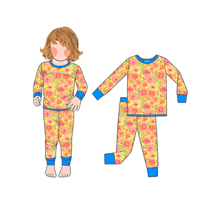 Ensemble de pyjama en coton pour enfants, personnalisable en usine, 3-7 jours, vêtements pour tout-petits, ensemble de vêtements pour filles à manches longues - Product Image 2