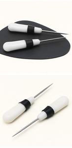 Poignée <span class=keywords><strong>en</strong></span> plastique blanc antidérapant cuir artisanat chaussure poinçon bricolage <span class=keywords><strong>couture</strong></span> rayures <span class=keywords><strong>couture</strong></span> réparation outil populaire tailleur poinçon - Product Image 6