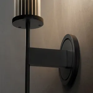 Modern American Style Wall Sconces Brass Glass Hotel Bedside Glass Wall Lamps Mounted Classic Decoration Light Indoor
