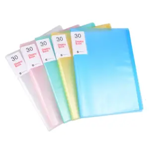 Gold Supplier Top Quality 30 Pocket Plastic Sleeves Presentation Book Folder Display Book Art Portfolio