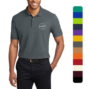 Jersey ecológico de alta calidad liso para bordado estampado algodón poliéster Formal manga corta secado rápido transpirable - Product Image 1
