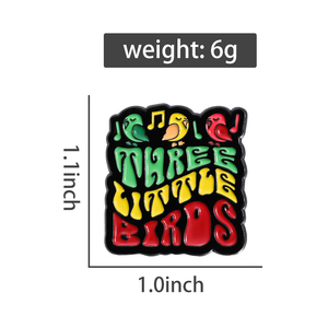 Pin de esmalte de tres pájaros pequeños, broche de animales de dibujos animados, insignia de solapa, joyería, regalo para niños y amigos, venta al por mayor - Product Image 6