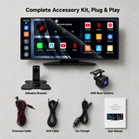 Android Autoradio 10,25 Zoll Breiter Geteilter Bildschirm CarPlay Android Auto GPS-Navigation Klebemontage