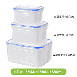 Multifunctional Fruit Vegetable Refrigerator Fresh Storage Containers &amp; Bins Fruit Washing Drain <strong>Basket</strong> <strong>with</strong> <strong>Lid</strong> Leak Proof - Product Image 6