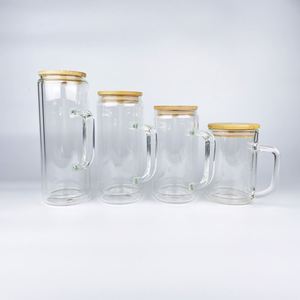 Gobelet à café en verre borosilicate haute résistance, sans BPA, réutilisable, transparent comme du cristal, pour sublimation, pour cadeaux personnalisés - Product Image 5